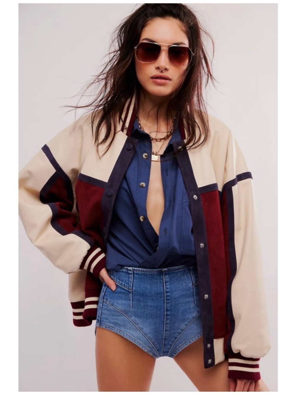 Free People We The Free Keep It Brief Denim Micro Shorts